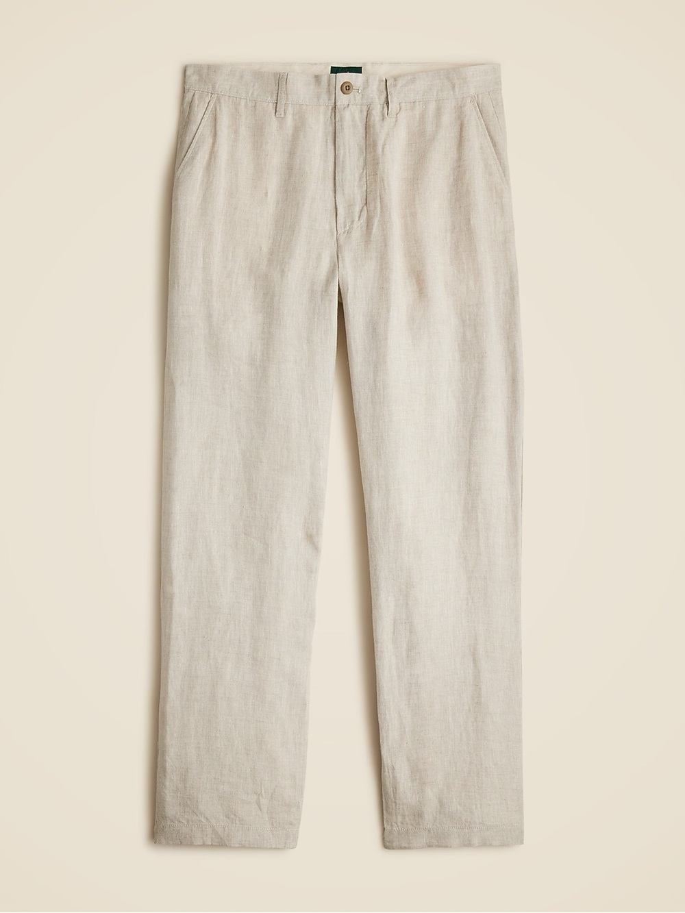 J. Crew Men’s Classic Fit Linen Trouser Beige